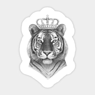 Tiger with crown Sticker